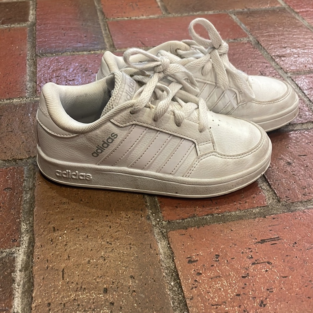 Adidas White Sneakers Breaknet C Kids Toddler Size 12 US Tennis Shoes